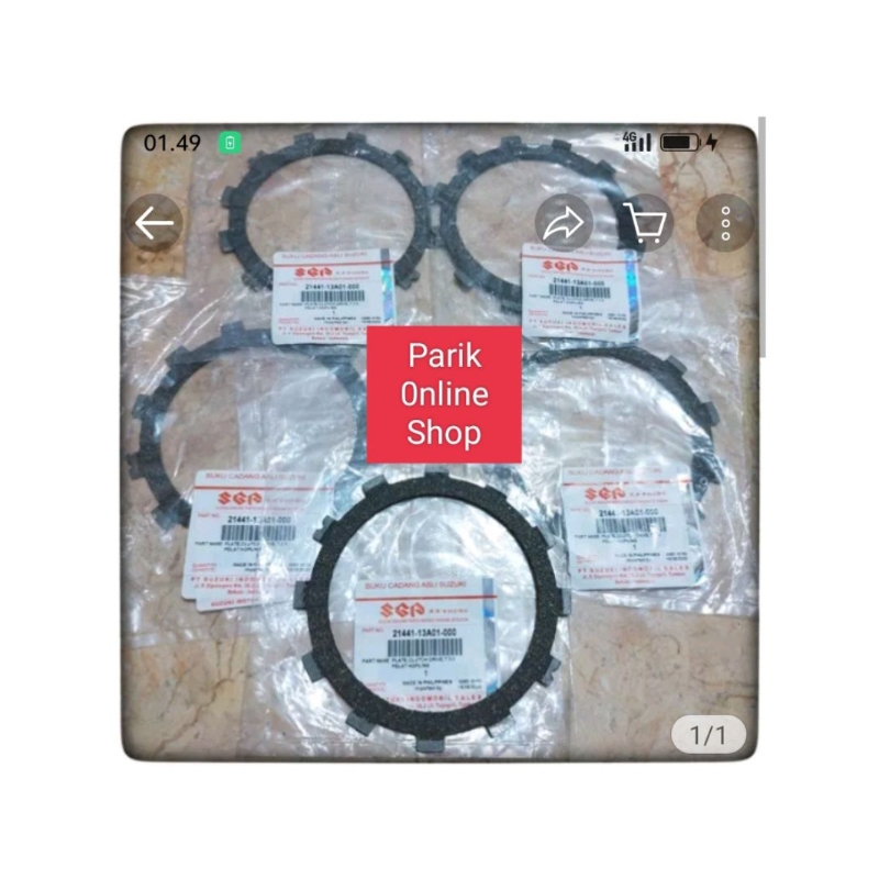 Kampas Plat Kopling 1 Set Isi 5 Pcs Suzuki RGR TS 125 Pnp Satria Fu Karbu 150