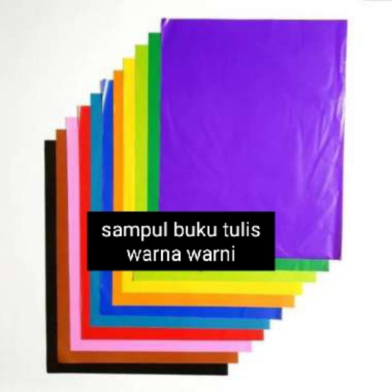 

10 lembar Sampul warna ukuran buku kecil /kwarto, kertas sukung