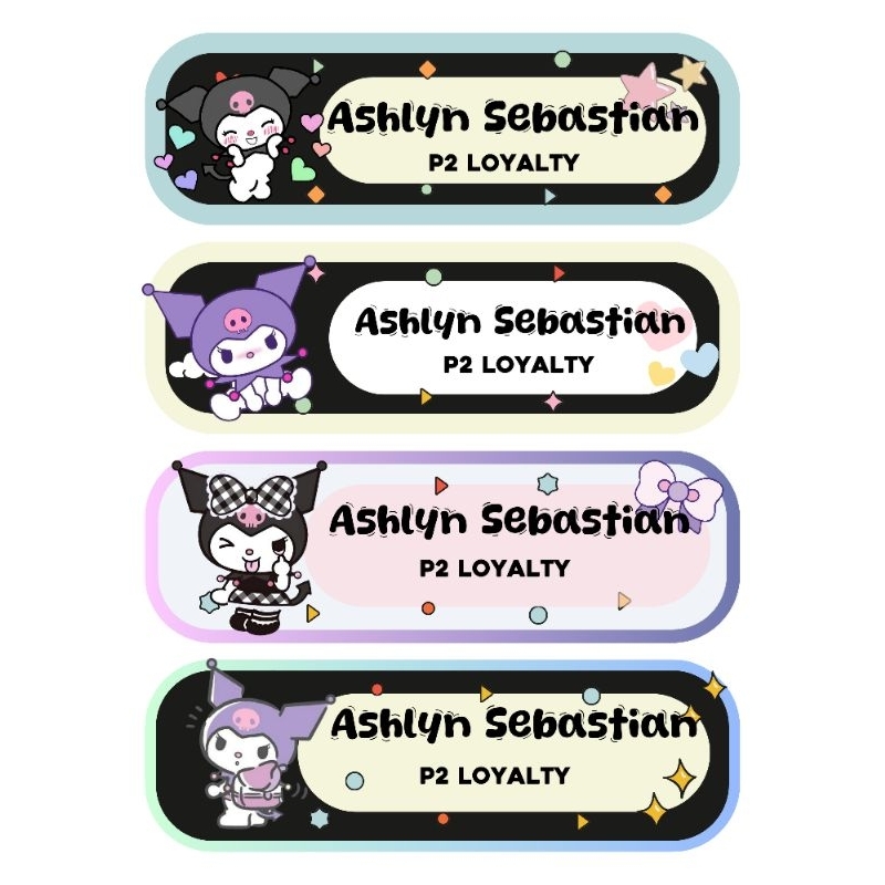 

TEMA KUROMI.. TERMURAH LABEL STICKER NAMA