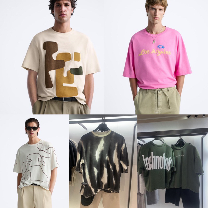 jastip zara kaos cowok teks bertulis kaos manik model kaos tiedye jersey  |jastip_titipoutfitsby