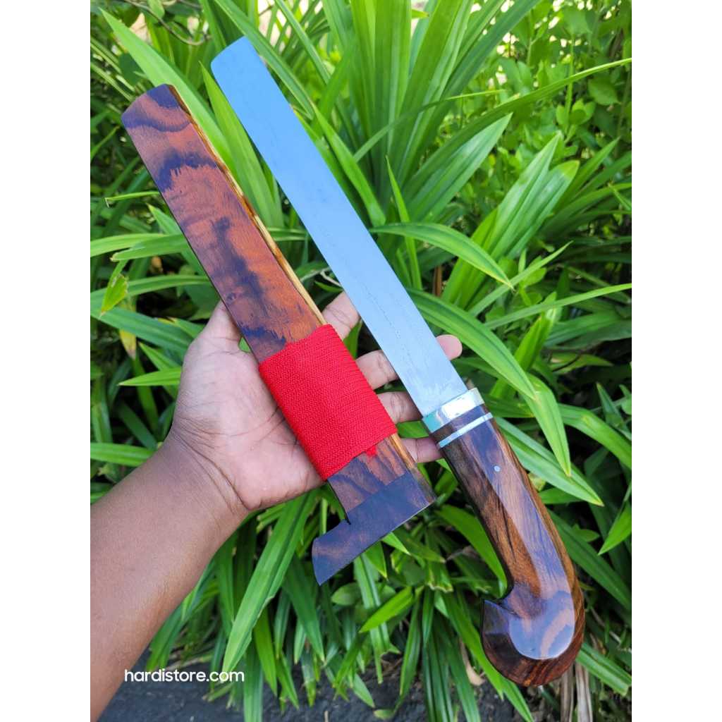 ID PISAU SEMBELIH 30 CM BAJA PER DELMAN MIRROR POLISH, SARUNG DAN HANDLE KAYU SONOKELING