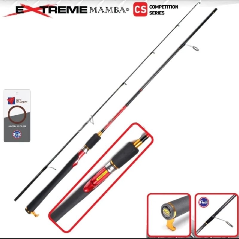FISHING ROD JORAN PANCING MAGURO EXTREME MAMBA CS TERBARU 180 17 20 LB RING FUJI JORAN GALATAMA GALA