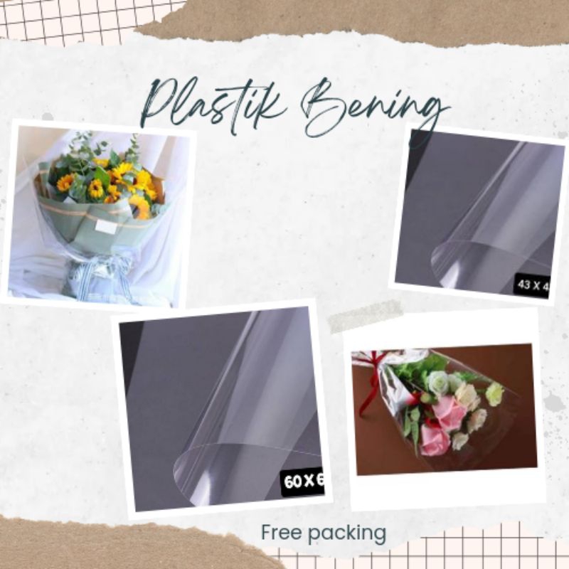 

Plastik Bening Polos Plastik Bunga Plastik Transparan