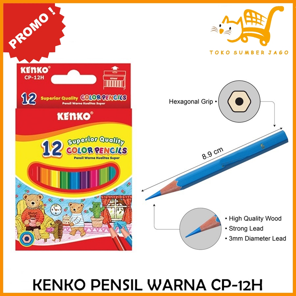 

Kenko 12 Color Pencils CP-12H Pendek