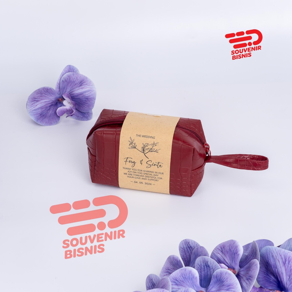 Souvenir Bisnis souvenir pernikahan pouch boxy kubus croco murah dompet kubus besar dan kecil