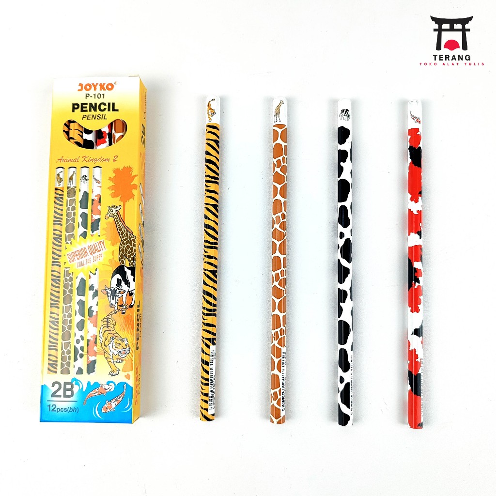 

Satuan Pensil 2B Joyko Motif Animal Kingdom2 Pencil Superior Quality P-101
