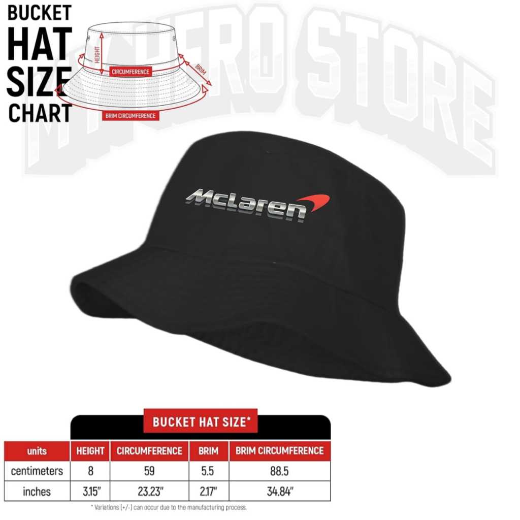 (Bucket Hat Premium) Topi Bucket Premium ll Topi Distro ll Unisex ll All Size Dewasa ll MCLAREN