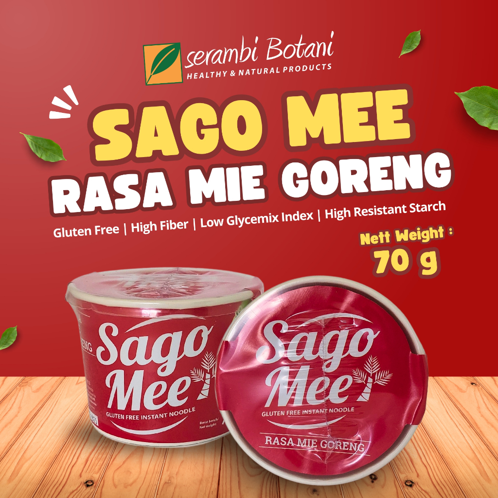 

Mie Sago Mee Gluten Free Sagomee Cup Instan Noodle Rasa Goreng