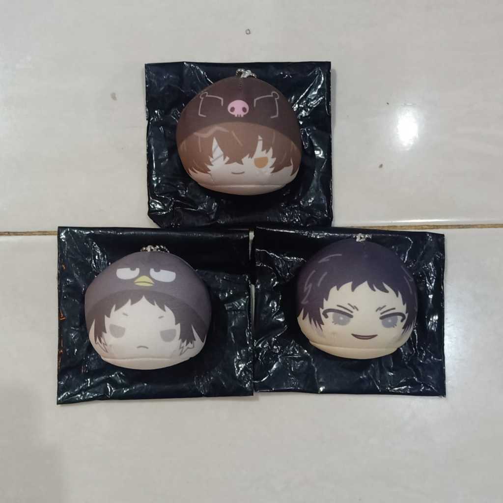 Bungou Stray Dogs Omanjuu Dazai Osamu Akutagawa Ryunosuke Sanrio Version Doll Boneka