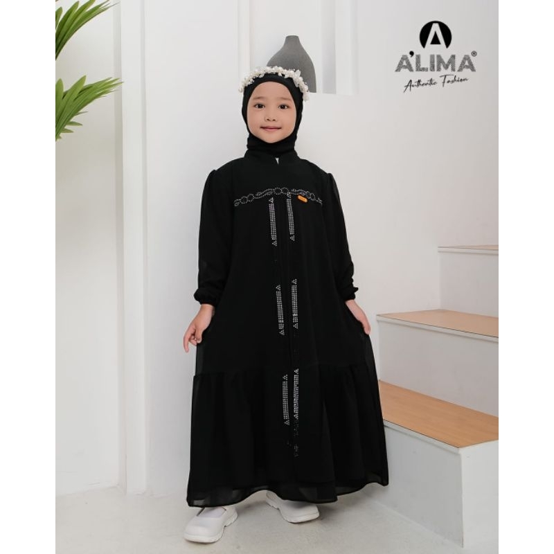 GAMIS KIDS ANGELIN 2 LAYER/GAMIS ANAK 6 SAMPAI 14 TAHUN/GAMIS POLOS ANAK/BUSANA ANAK MODEL BARU/DRES