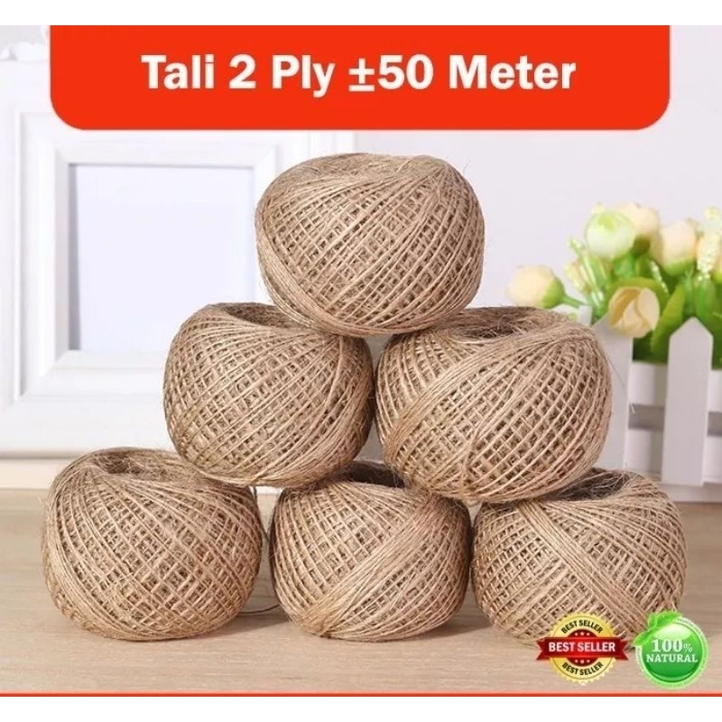 

TALI RAMI / GONI UKURAN 2 PLY DAN 3 PLY PANJANG -+ 50 METER PER ROLNYA /TALI RAMI GULUNG / TALI RAMI MURAH