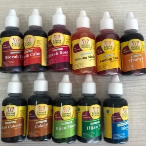 

Pewarna Makanan Cair Koepoe Koepoe Aneka Warna 30ml Waterbased
