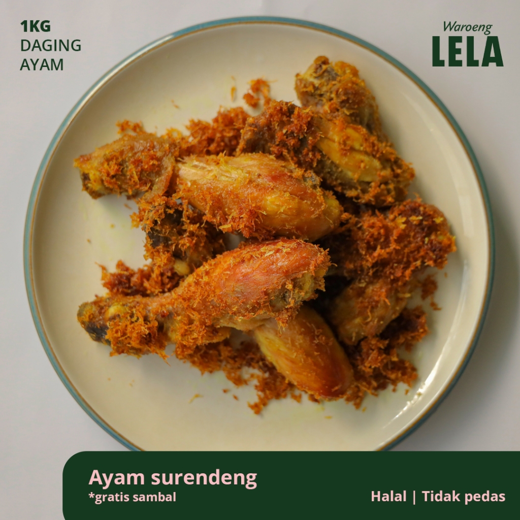 

Waroeng lela ayam goreng serundeng khas sunda gratis sambal sehat dan bergizi