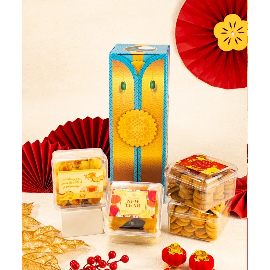 

Blue Horizon Box Hampers Kotak Hampers Chinese Mooncake BOX ONLY