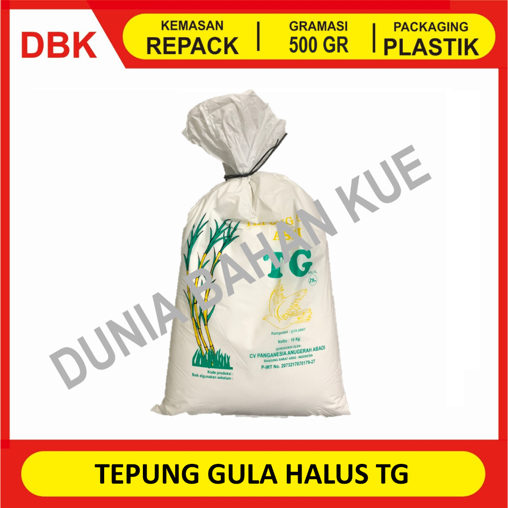 

TEPUNG GULA HALUS ASLI MURNI TG / GULA HALUS TEPUNG TG - 500 GR