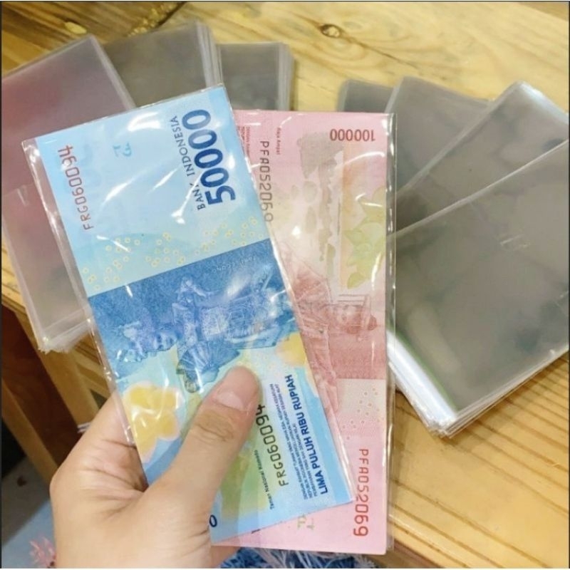 

PLASTIK OPP 7X15( SEAL/ LEM PLASTIK BUKET UANG )