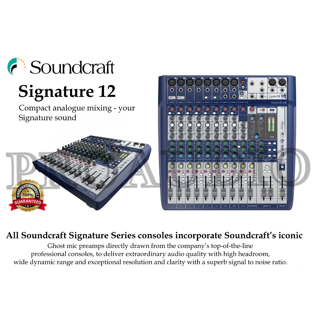 MIXER AUDIO SOUNDCRAFT SIGNATURE 12 / SIGNATURE12 MIXER ORIGINAL 12 CHANNEL