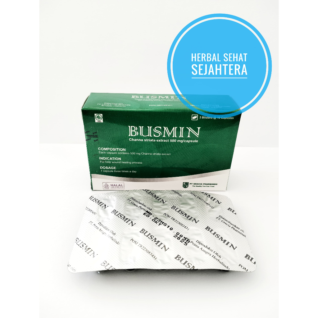 BUSMIN Busmin 500mg Kapsul / Ekstrak Ikan Gabus