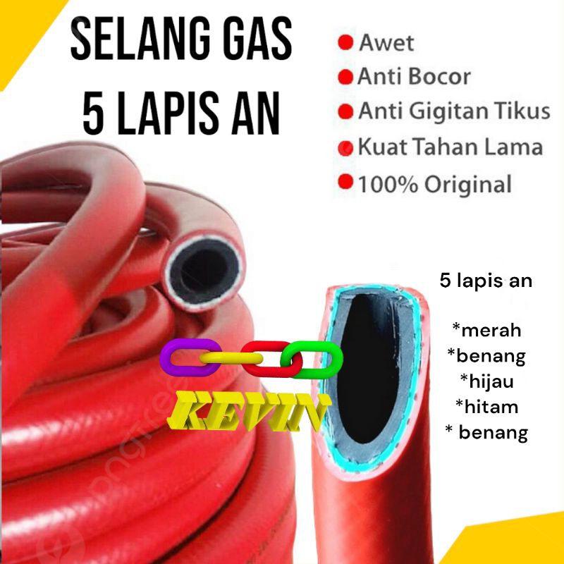 Selang Gas Lpg  5 Lapis  Sni  Jual Meter an