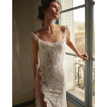 GAUN BRUKAT SIMPLE WEDDING DRESS / SIMPLE  GAUN MALAM / WEDDING DRESS SEXY  A -LINE