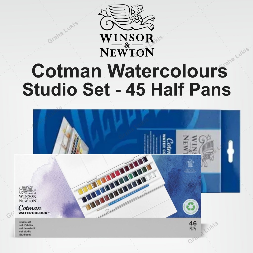 

Winsor & Newton Cotman Watercolours Studio Set - 45 Half Pans