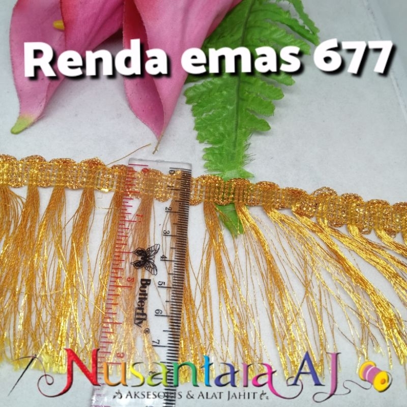 Renda emas rumbai 677, Rumbai emas 677 per yard