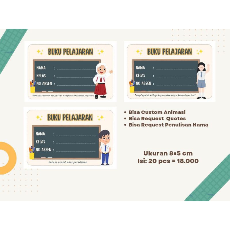 

Stiker Label Buku