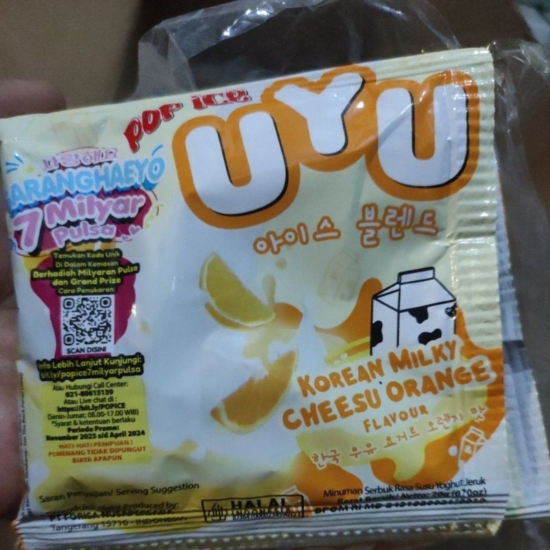 

Pop Ice Uyu Korean Milky Cheesu Orange