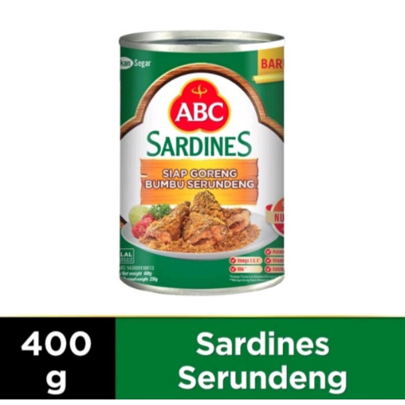 

ABC SARDINES SERUNDENG SIAP GORENG BUMBU SERUNDENG 400g
