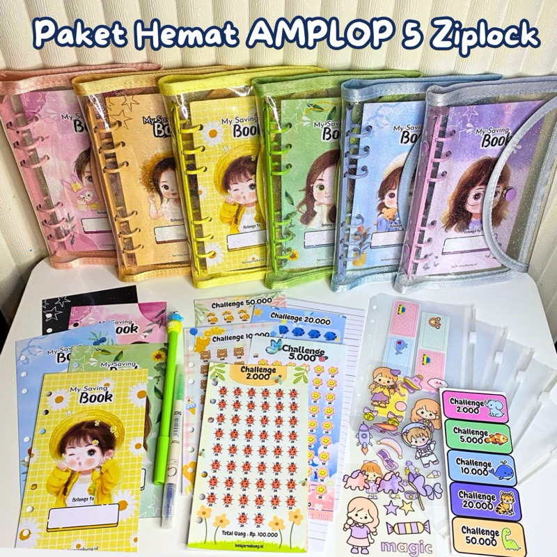 

(5 Ziplock) Paket Nabung Binder Amplop Premium