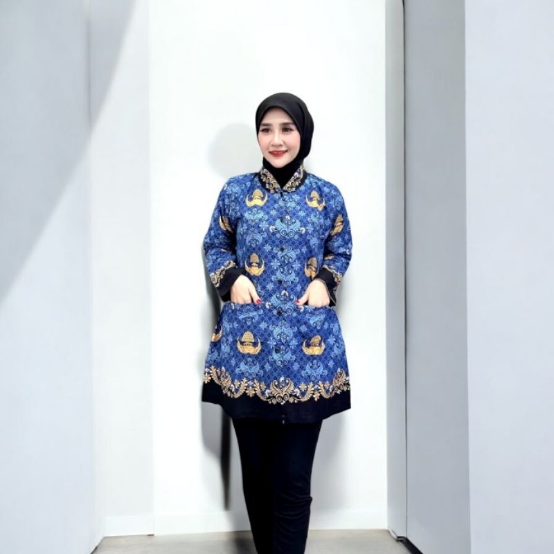 Seragam Korpri Terbaru Wanita Termurah / Seragam Korpri Wanita / Batik Korpri Wanita Lemgan Panjang