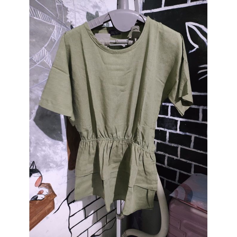 Atasan Wanita Hijau Sage ( Warna Persis Foto )