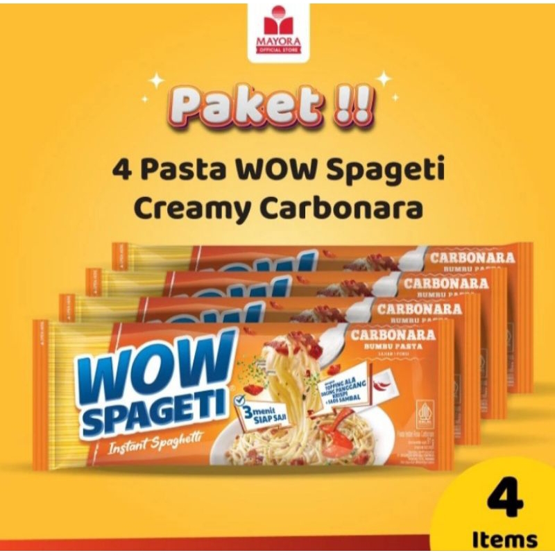 

Paket Wow Spageti Rasa Creamy Carbonara isi 4 Pcs