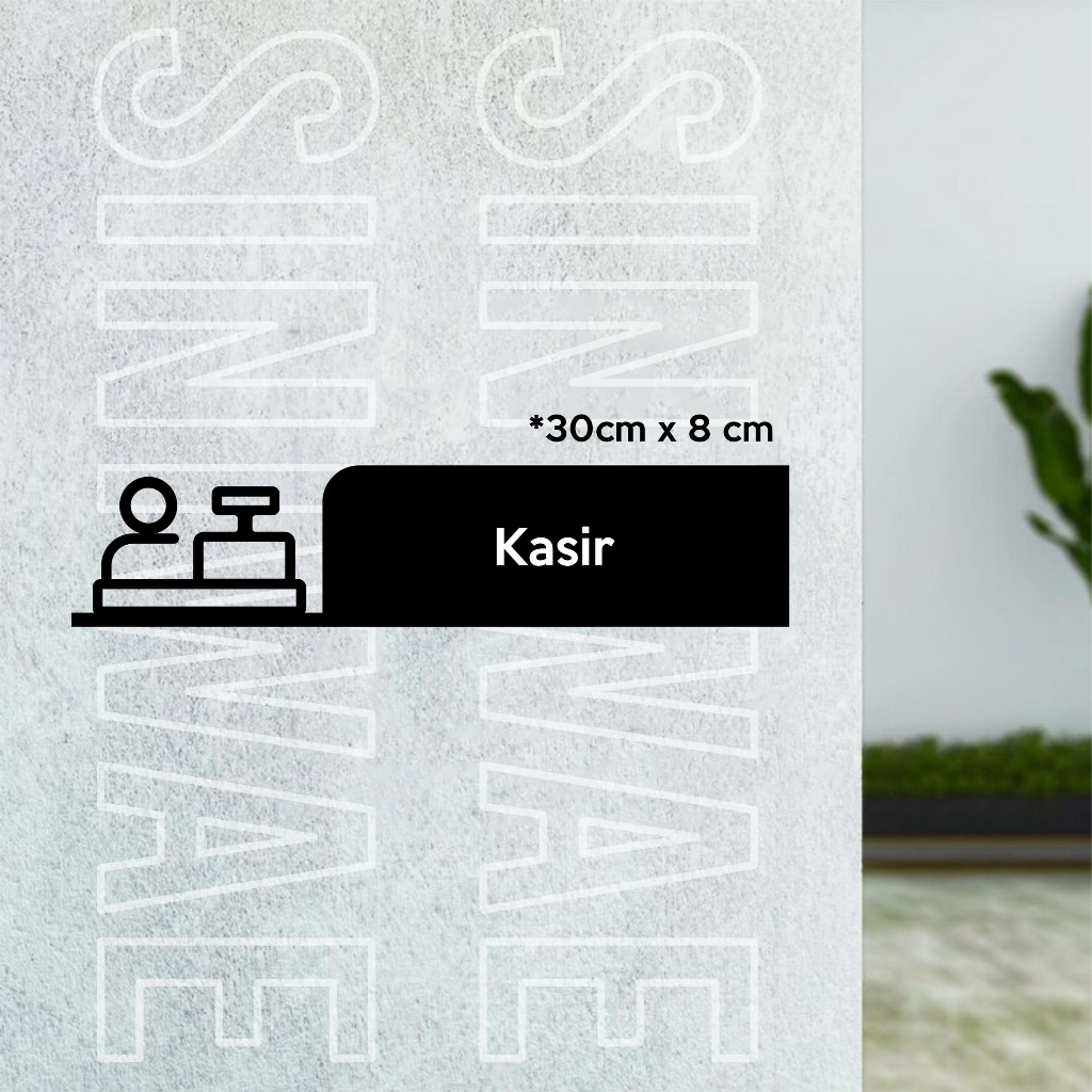 

Sign Akrilik Kasir Hollow UV Print Sign Board Tebal 3mm