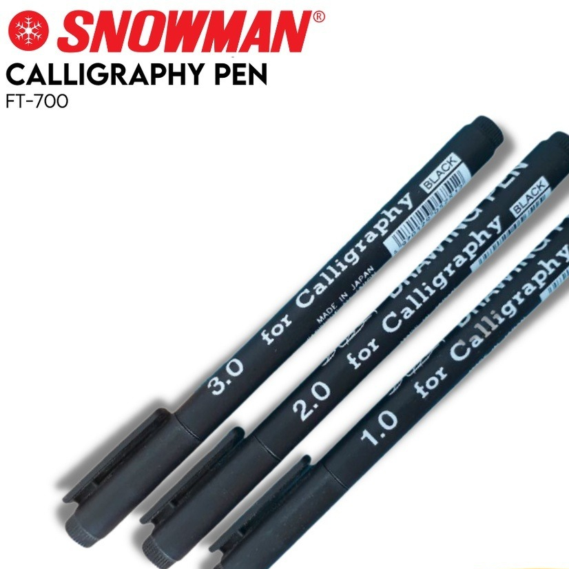 

Snowman Calligraphy Pen FT-700 - Pulpen Kaligrafi Hitam 1.0 2.0 3.0