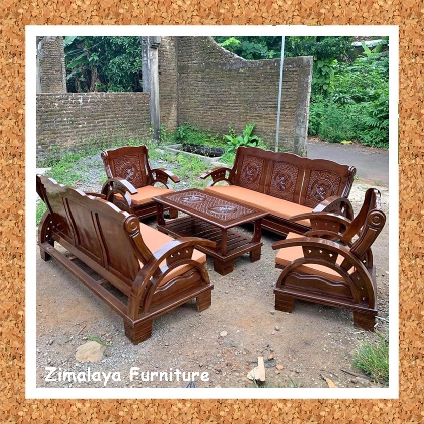 Kursi Tamu Jati Tebal Model Gajah, Kursi Tamu Tebal Kayu Jepara Berkualitas