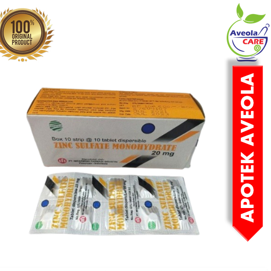 Zinc Sulfate Monohydrate 20 mg Tablet (IFI) - Strip