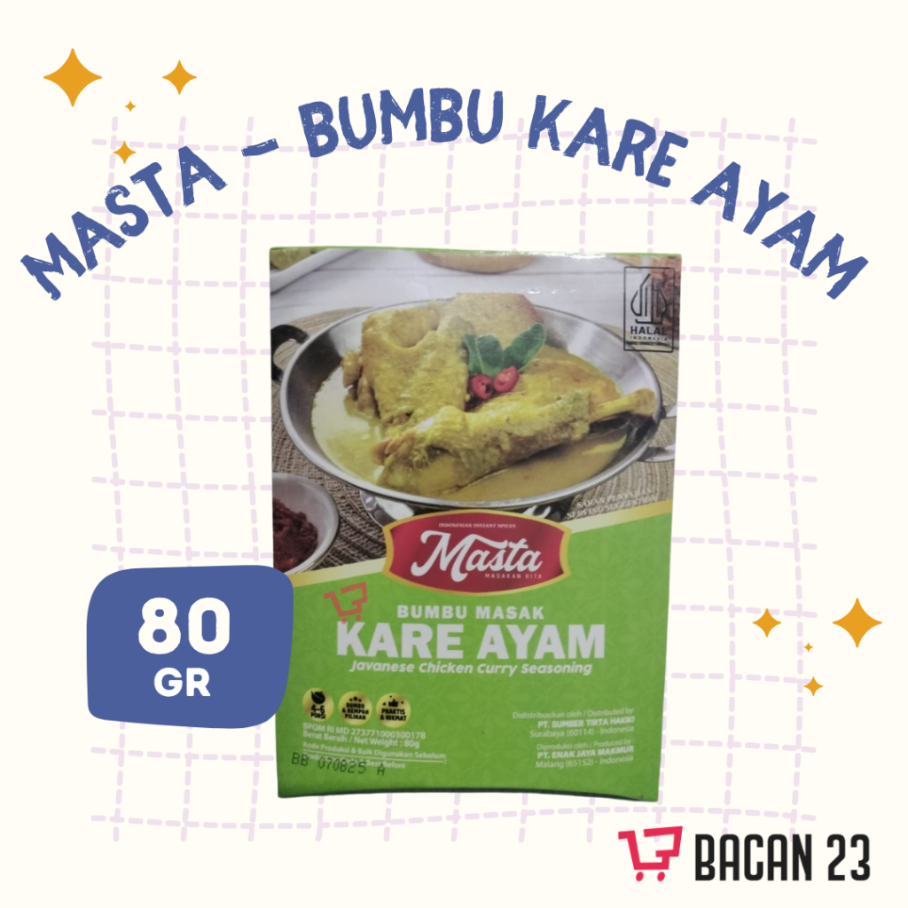 

Masta Bumbu Kare Ayam (80gr) Bumbu Instan Masak