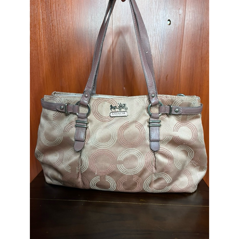 COACH TOTE BAG KANVAS MIX KULIT