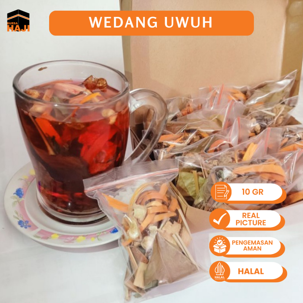 

Wedang Uwuh 10PCS Wedang Herbal Komplit plus Gula Aren Aman Dikonsumsi