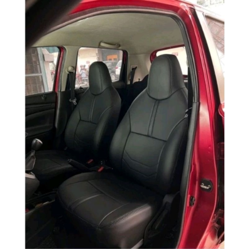 Sarung jok mobil Datsun go + 3 baris full seat jok