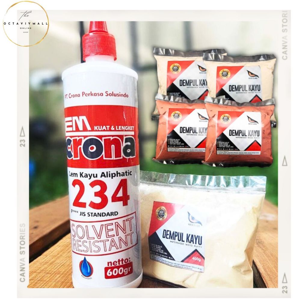 Dempul Kayu Mata Elang Dempul Kayu Jati Belanda, Meranti, Mahoni, Jati, dll 800g Kualitas Tinggi