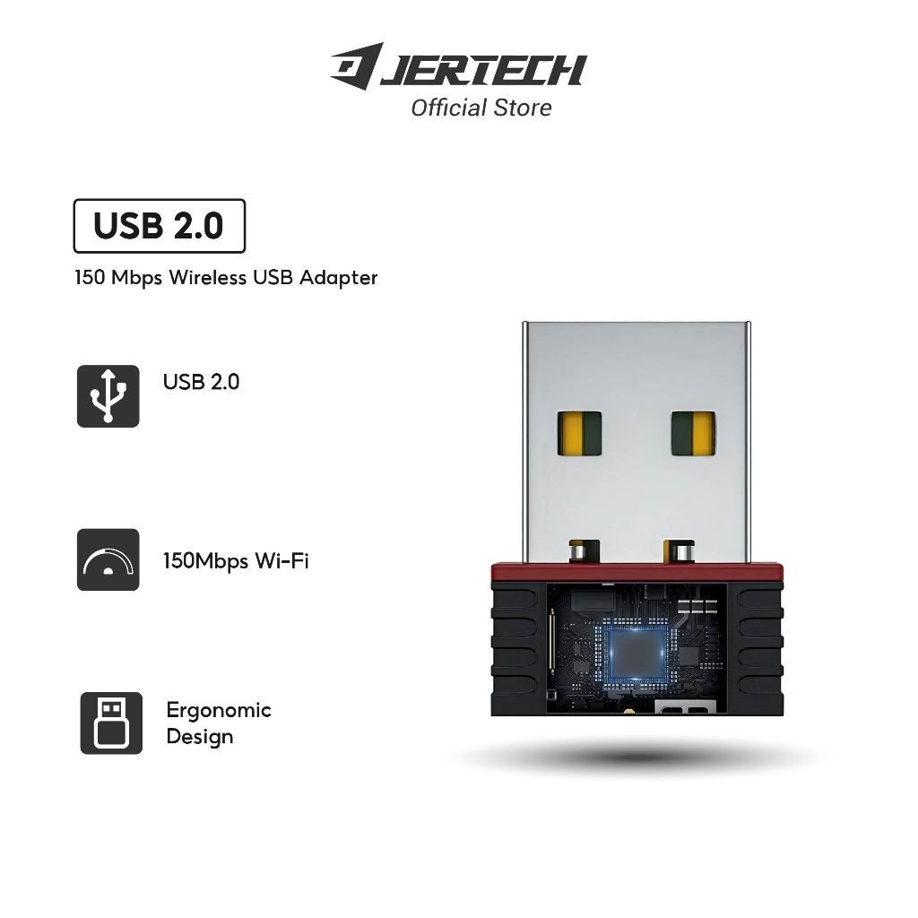 Jertech USB Dongle WiFi Wireless Adapter Network 300MBPS 802.11N AK001