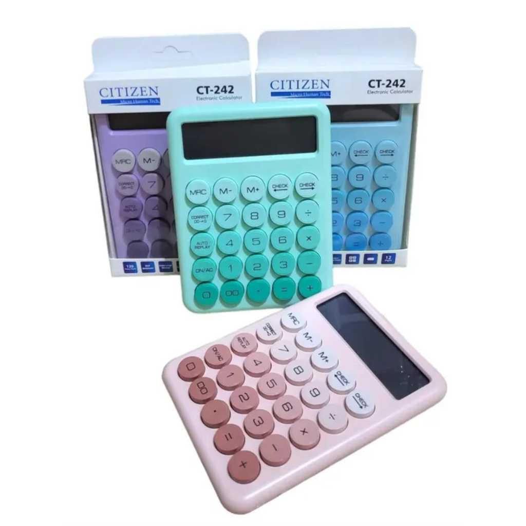 

KALKULATOR CALCULATOR SDC 242 12 Digit Warna diameter 14 x11Cm warna pastel CT RB9