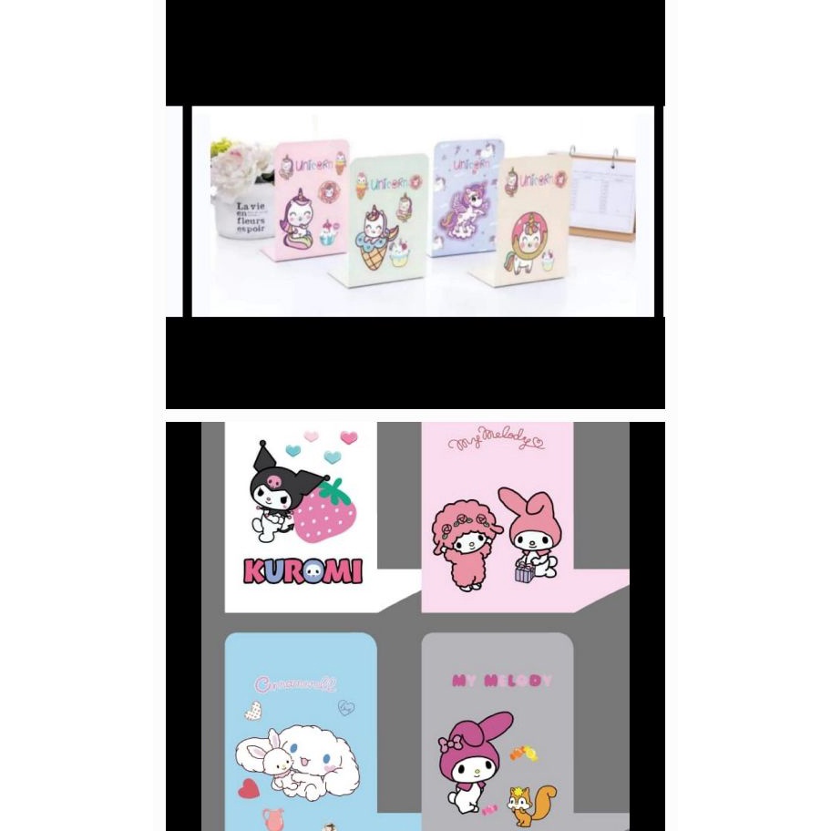 

Unggul FREE DUS 1 Set Isi 2 Pcs Book End Stand Sandaran Penyangga Buku Unicorn Sanrio