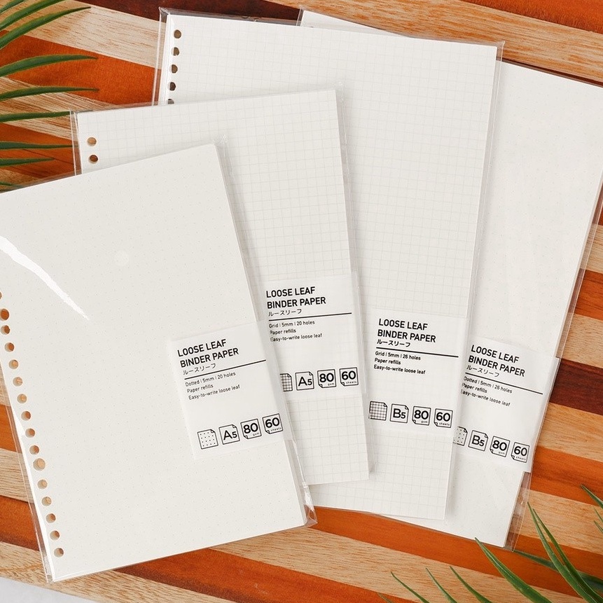 

KP8 Panmomo Loose Leaf Binder Paper B5 Isi Kertas BinderRefill Kertas Binder