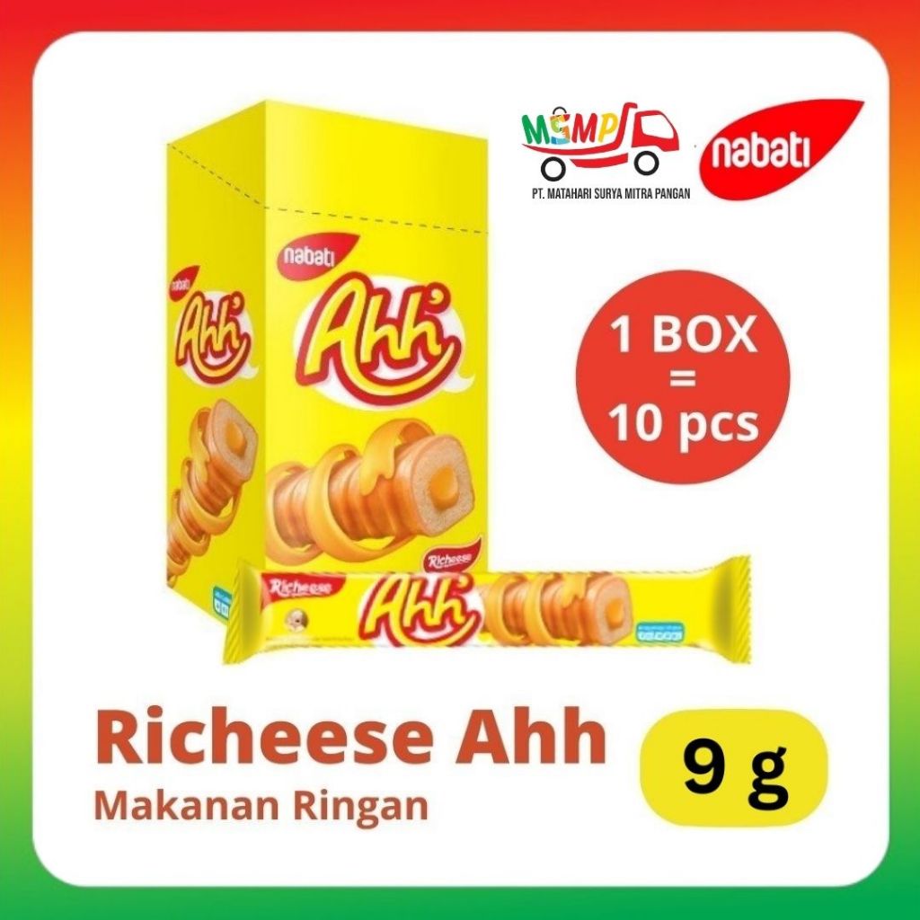 

Nabati Richeese Ahh Cheese Keju 10 X 9g [ 1 BOX ]