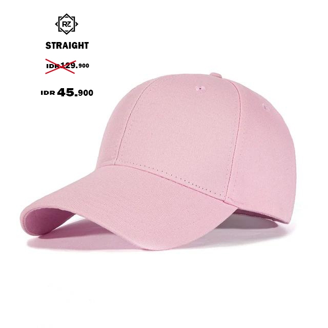 Rz Straight Topi Baseball Polos Clip Cakop Besi Topi Baseball Polos Premium Distro