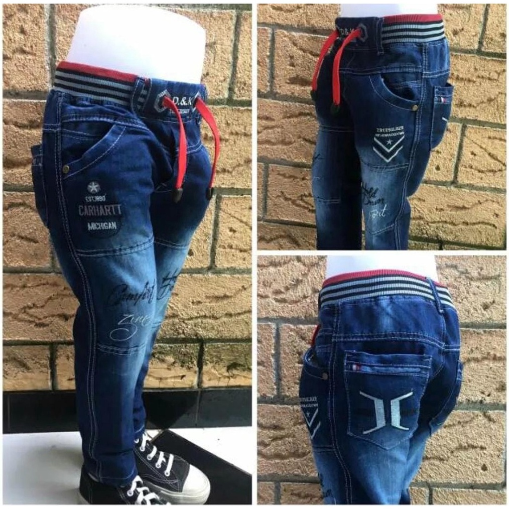 CUCIGUDANG CELANA JEANS RUFF ANAK LAKI LAKI TERBARU 112 TAHUN