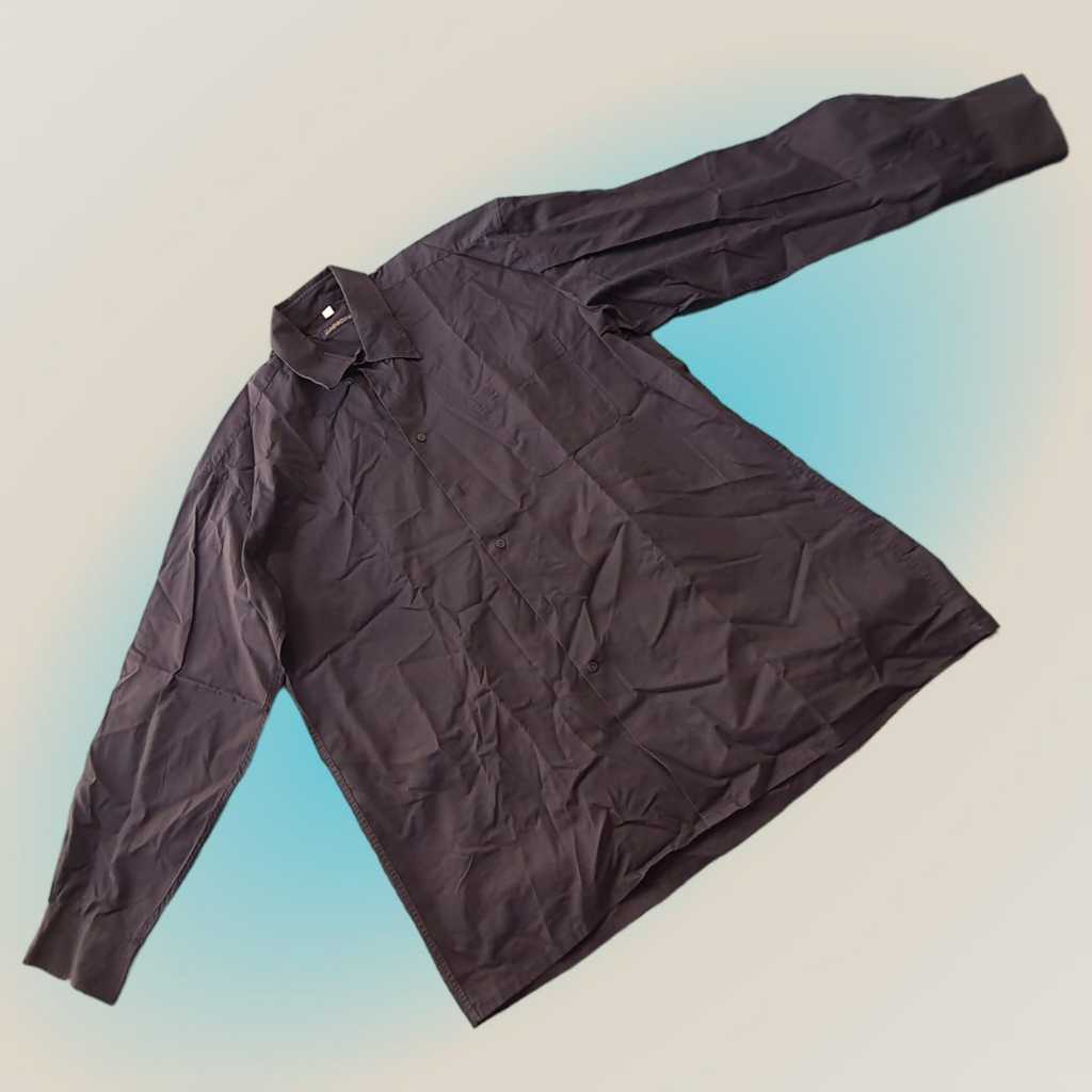 Kemeja Cowok Lengan Panjang Warna Navy Blue Size L Caserini Uomo